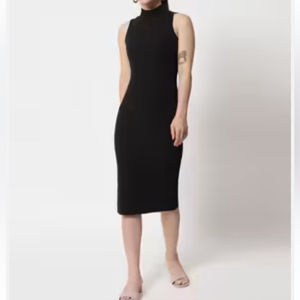 Fashion Nova black High Neck Teal Dress